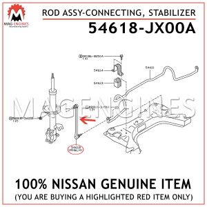 54618-JX00A NISSAN GENUINE ROD ASSY-CONNECTING, STABILIZER 54618JX00A