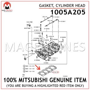 1005A205 MITSUBISHI GENUINE GASKET, CYLINDER HEAD