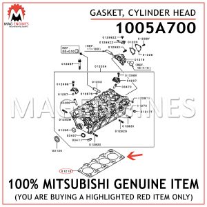 1005A700 MITSUBISHI GENUINE GASKET, CYLINDER HEAD