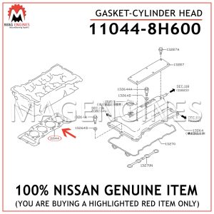 11044-8H600 NISSAN GENUINE GASKET-CYLINDER HEAD 110448H600