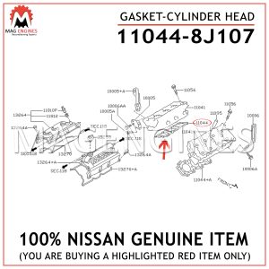 11044-8J107 NISSAN GENUINE GASKET-CYLINDER HEAD VQ35DE 110448J107