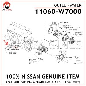 11060-W7000 NISSAN GENUINE OUTLET-WATER 11060W7000