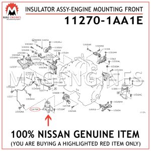11270-1AA1E NISSAN GENUINE INSULATOR ASSY-ENGINE MOUNTING FRONT 112701AA1E