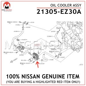 21305-EZ30A NISSAN GENUINE OIL COOLER ASSY 21305EZ30A