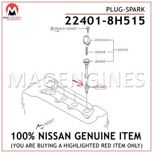 22401-8H515 NISSAN GENUINE PLUG-SPARK 224018H515