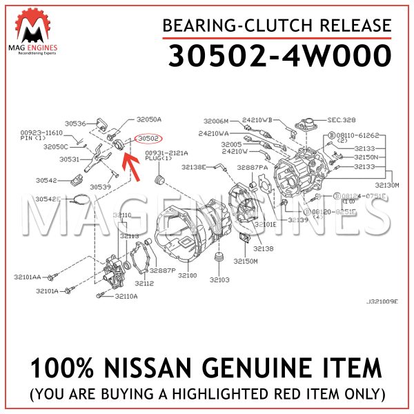 30502-4W000 NISSAN GENUINE BEARING-CLUTCH RELEASE 305024W000