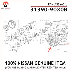 31390-90X0B NISSAN GENUINE PAN ASSY-OIL 3139090X0B
