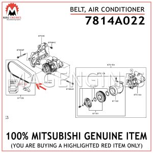 7814A022 MITSUBISHI GENUINE BELT, AIR CONDITIONER