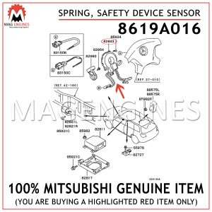 8619A016 MITSUBISHI GENUINE SPRING, SAFETY DEVICE SENSOR
