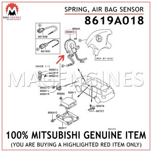 8619A018 MITSUBISHI GENUINE SPRING, AIR BAG SENSOR