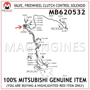 MB620532 MITSUBISHI GENUINE VALVE, FREEWHEEL CLUTCH CONTROL SOLENOID