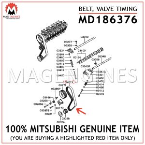 MD186376 MITSUBISHI GENUINE BELT, VALVE TIMING