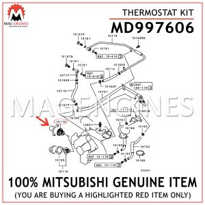 MD997606 MITSUBISHI GENUINE THERMOSTAT KITMD997606 MITSUBISHI GENUINE THERMOSTAT KIT