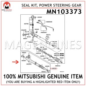 MN103373 MITSUBISHI GENUINE SEAL KIT, POWER STEERING GEAR