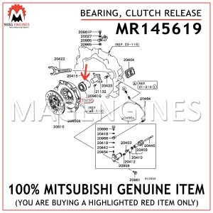 MR145619 MITSUBISHI GENUINE BEARING, CLUTCH RELEASE