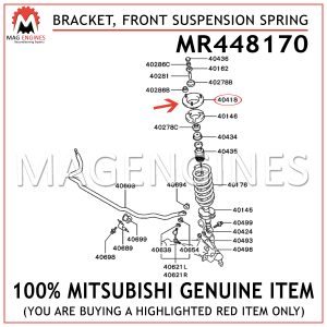 MR448170 MITSUBISHI GENUINE BRACKET, FRONT SUSPENSION SPRING