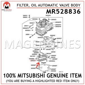 MR528836 MITSUBISHI GENUINE FILTER, OIL AUTOMATIC VALVE BODY