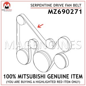 MZ690271 MITSUBISHI GENUINE SERPENTINE DRIVE FAN BELT
