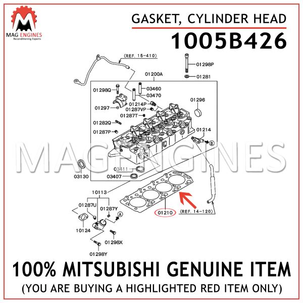 1005B426 MITSUBISHI GENUINE GASKET, CYLINDER HEAD