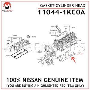 11044-1KC0A NISSAN GENUINE GASKET-CYLINDER HEAD 110441KC0A