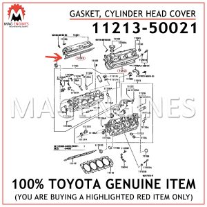 11213-50021 TOYOTA GENUINE GASKET, CYLINDER HEAD COVER 1121350021
