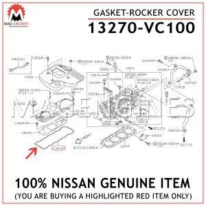 13270-VC100 NISSAN GENUINE GASKET-ROCKER COVER 13270VC100