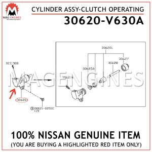 30620-V630A NISSAN GENUINE CYLINDER ASSY-CLUTCH OPERATING 30620V630A