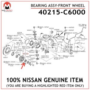 40215-C6000 NISSAN GENUINE BEARING ASSY-FRONT WHEEL 40215C6000
