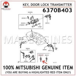 6370B403 MITSUBISHI GENUINE KEY, DOOR LOCK TRANSMITTER
