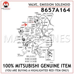 8657A164 MITSUBISHI GENUINE VALVE, EMISSION SOLENOID