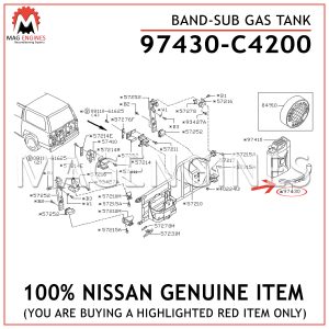 97430-C4200 NISSAN GENUINE BAND-SUB GAS TANK 97430C4200
