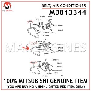 MB813344 MITSUBISHI GENUINE BELT, AIR CONDITIONER