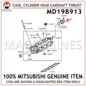 MD198913 MITSUBISHI GENUINE CASE, CYLINDER HEAD CAMSHAFT THRUST