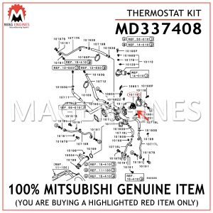 MD337408 MITSUBISHI GENUINE THERMOSTAT KIT