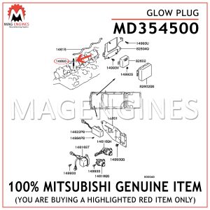 MD354500 MITSUBISHI GENUINE GLOW PLUG