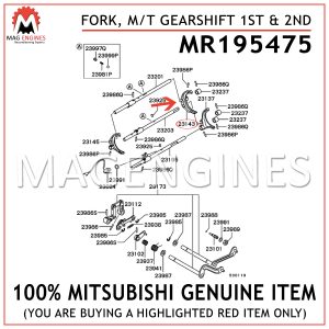 MR195475 MITSUBISHI GENUINE FORK, MT GEARSHIFT 1ST & 2ND