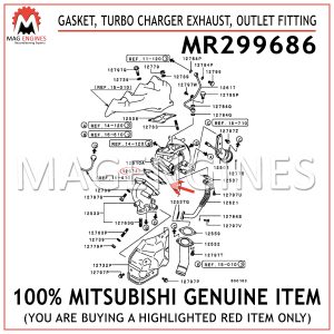 MR299686 MITSUBISHI GENUINE GASKET, TURBO CHARGER EXHAUST, OUTLET FITTING