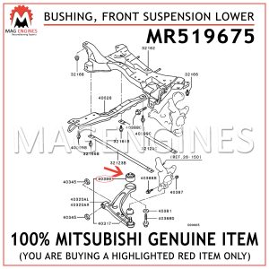 MR519675 MITSUBISHI GENUINE BUSHING, FRONT SUSPENSION LOWER