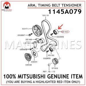 1145A079 MITSUBISHI GENUINE ARM, TIMING BELT TENSIONER