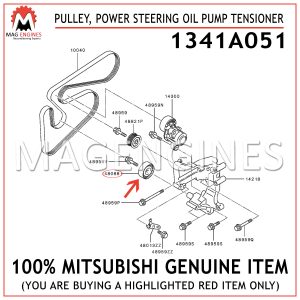 1341A051 MITSUBISHI GENUINE PULLEY, POWER STEERING OIL PUMP TENSIONER