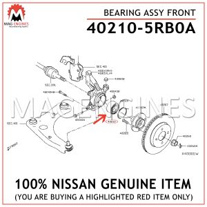 40210-5RB0A NISSAN GENUINE BEARING ASSY FRONT 402105RB0A