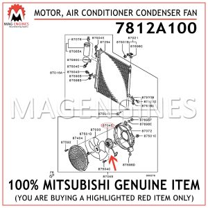 7812A100 MITSUBISHI GENUINE MOTOR, AIR CONDITIONER CONDENSER FAN