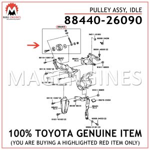 88440-26090 TOYOTA GENUINE PULLEY ASSY, IDLE 8844026090