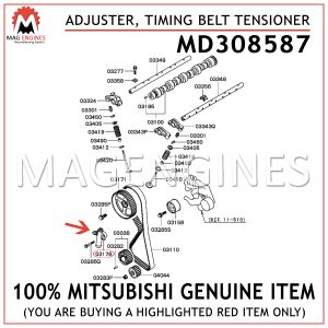 MD308587 MITSUBISHI GENUINE ADJUSTER, TIMING BELT TENSIONER