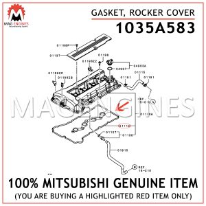 1035A583 MITSUBISHI GENUINE GASKET, ROCKER COVER