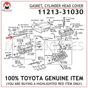 11213-31030 TOYOTA GENUINE GASKET, CYLINDER HEAD COVER 1121331030