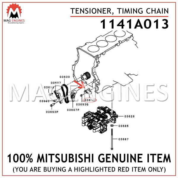 1141A013 MITSUBISHI GENUINE TENSIONER, TIMING CHAIN