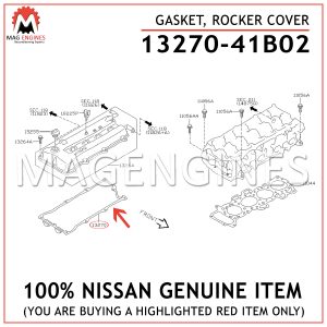 13270-41B02 NISSAN GENUINE GASKET, ROCKER COVER 1327041B02