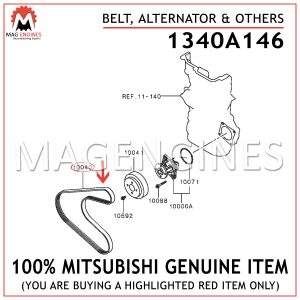 1340A146 MITSUBISHI GENUINE BELT, ALTERNATOR & OTHERS