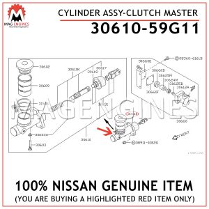 30610-59G11 NISSAN GENUINE CYLINDER ASSY-CLUTCH MASTER 3061059G11